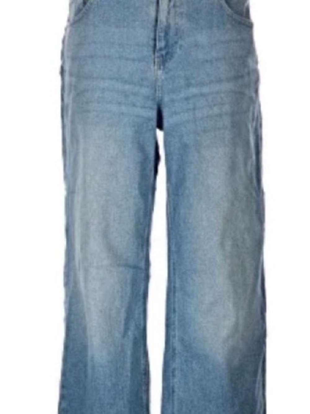 Talbots Medium Wash Wide-Leg Jeans Rolled Cuff